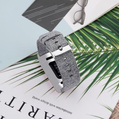 INF Fitbit Charge 3/4 armbånd lærred Grå S