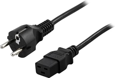 DELTACO enhedskabel, 16A, lige CEE 7/7 - lige IEC C19, 5m