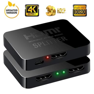 60Hz HDMI Splitter med 2 porte. 3D og 4K