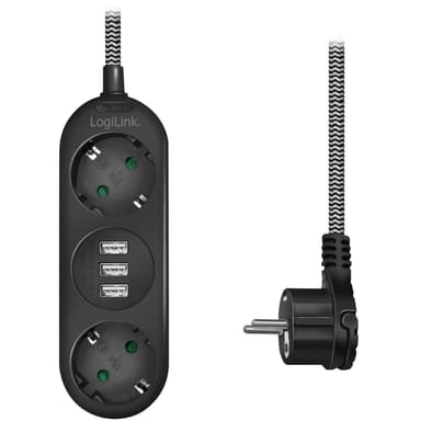 Grenstikdåse Jordet 3-vejs 3xUSB flad
