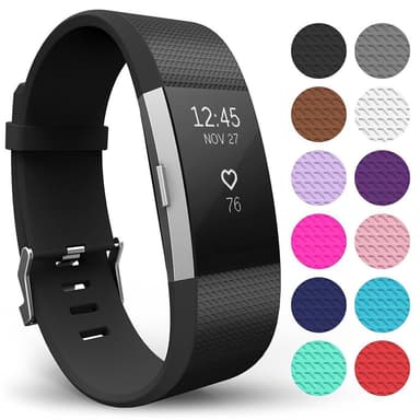 Uovertruffen Turbine gerningsmanden Fitbit Charge 2 armband Svart S | Elgiganten