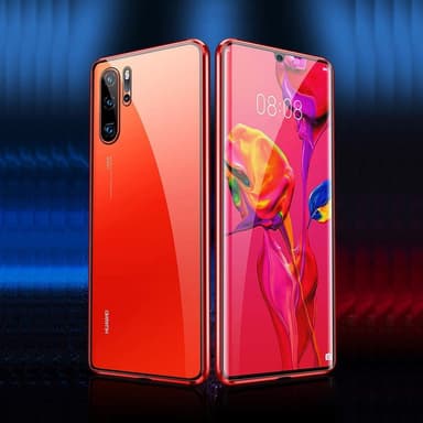 Huawei P30 Pro etui med skærmbeskytter Rød