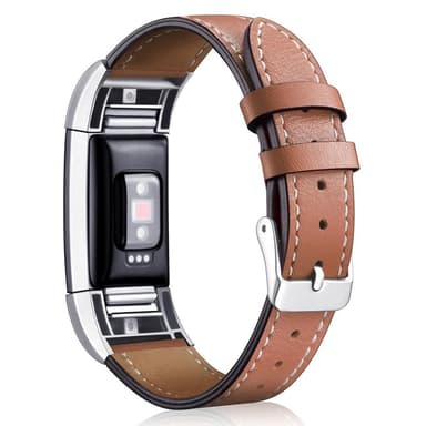 Fitbit Carge 2 armbånd i læder - Brun