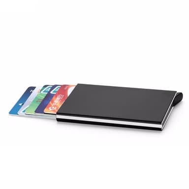Kortetui af aluminium med RFID-signalblokering 2-pak