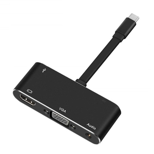 USB-C til HDMI/VGA multiport adapter Aluminium