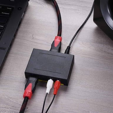 HDMI til HDMI + lyd (SPDIF og R / L) - Audio splitter til HDMI 4K