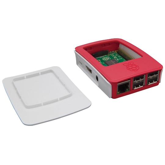 Raspberry Pi 3 original etui (hvid/rød)