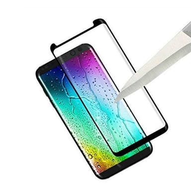 Skærmbeskytter Samsung Galaxy S8 hærdet glas / 3D fuld - sort