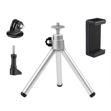 Tripod - stativ til mobil og kamera - sølv