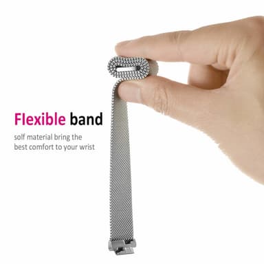 Fitbit Inspire / Inspire HR armbånd Milanese loop Sølv (S)