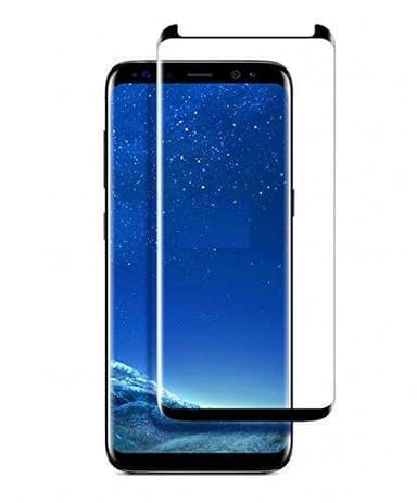 Skærmbeskytter Samsung Galaxy S8 hærdet glas / 3D fuld - sort