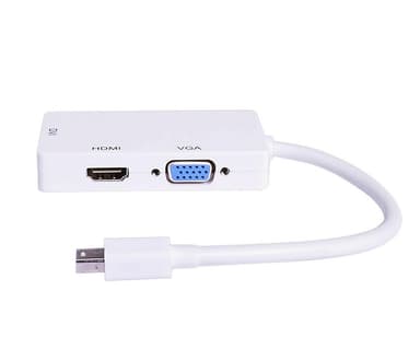Mini DP Displayport-adapter til HDMI / DVI / VGA