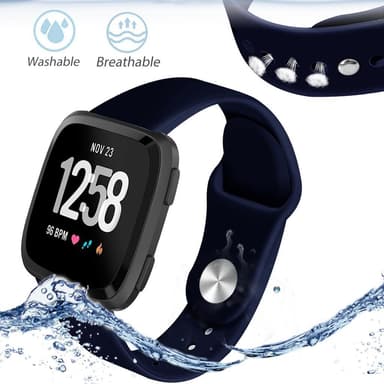 Fitbit Versa gummiarmbånd - blå - S