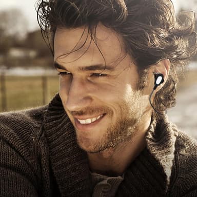 Magnetiska trådlösa in-ear hörlurar Bluetooth Dual Driver - Sort