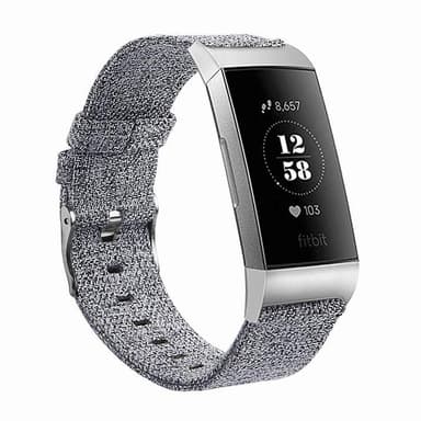 INF Fitbit Charge 3/4 armbånd lærred Grå S