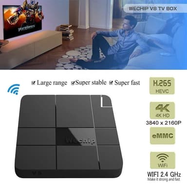 Smart TV-boks Android 7.1 UHD 4K 3D Wifi 2GB + 16GB