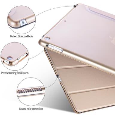 Ipad 9.7 - 2017 Smart cover case i hård plastik - Guld