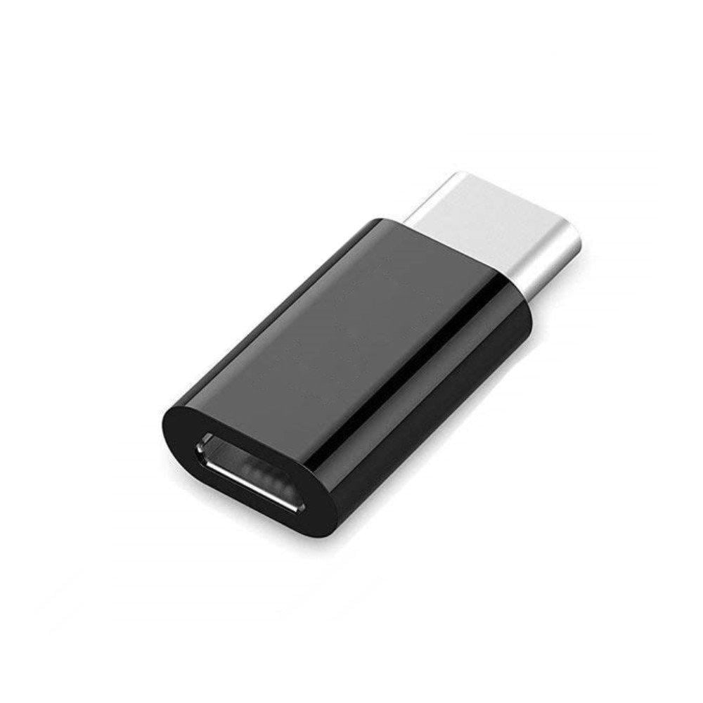 Micro USB til Adapter sort Sort |
