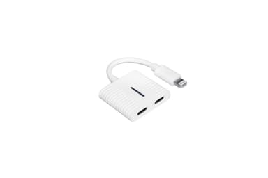 Dual Lightning-adapter til hovedtelefoner og opladning