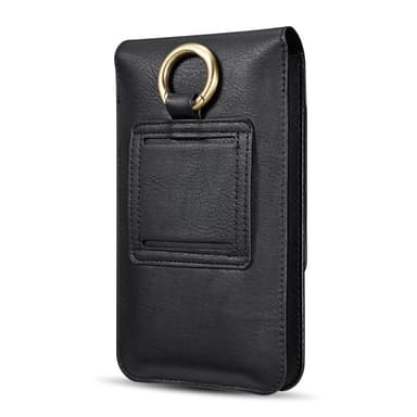 Universal mobiltelefon taske 5.2 "smartphone hylster PU læder - sort