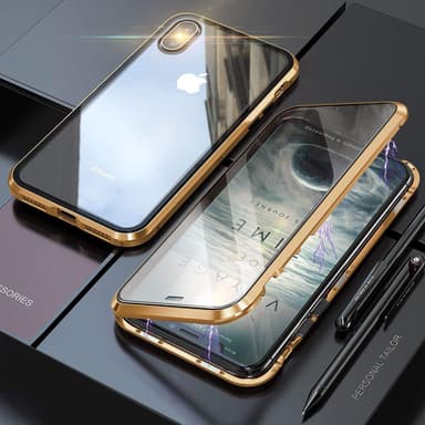 INF iPhone X/XS cover med skærmbeskytter Guld