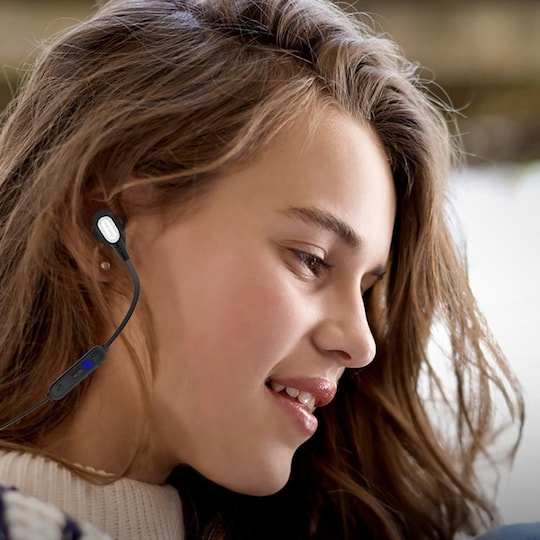 Magnetiska trådlösa in-ear hörlurar Bluetooth Dual Driver - Sort