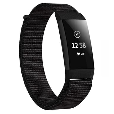 afkom Markér religion Fitbit Charge 3/4 armbånd nylon Sort | Elgiganten