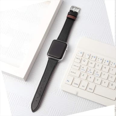 Apple Watch armbånd 38 mm ægte læder - sort