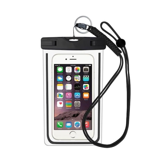 Vandtæt mobil taske til smartphone - universal - sort