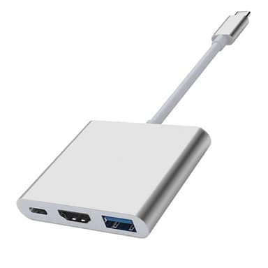 USB-C til HDMI + USB3.0 + USB-C PD-adapter