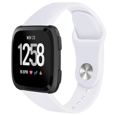 Fitbit Versa armbånd gummi hvid (S)