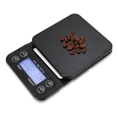 Digital køkkenvægt / kaffevægt - sort
