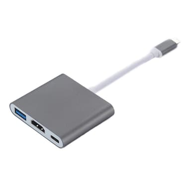 USB-C til HDMI + USB3.0 + USB-C PD adapter