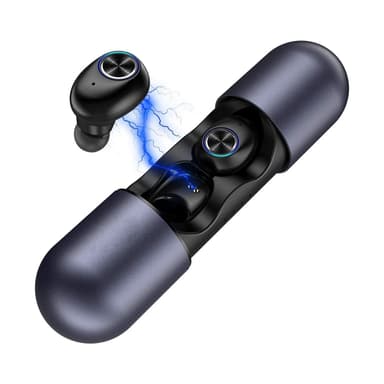 Trådløse Bluetooth 5.0-hovedtelefoner med opladningsetui