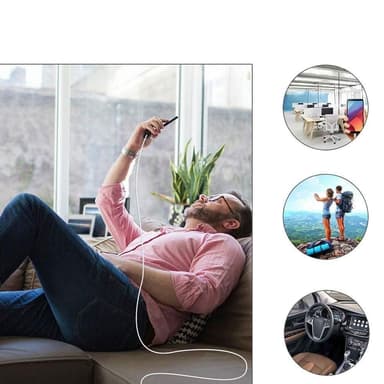 Micro USB-kabel - hvid - 2 meter