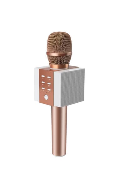Karaoke-mikrofon med Bluetooth-højttaler 5W - Roségold