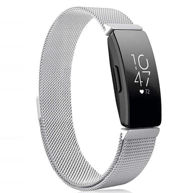 Fitbit Inspire / Inspire HR armbånd Milanese loop Sølv (S)
