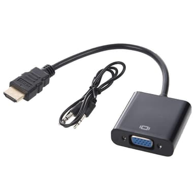 HDMI til VGA og lydadapter