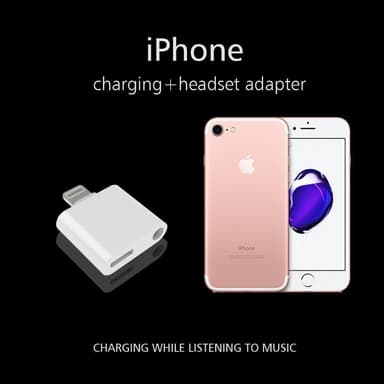 Lyd- og strømadapter til iPhone 7/8/X