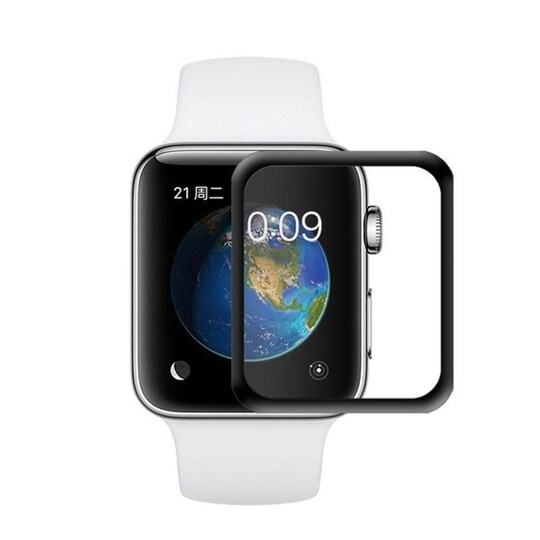 Apple watch 42mm - Heldækkende 3D Hærdet Glas Skærmbeskyttelse