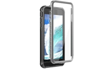 iPhone 6/7/8 Plus etui med skærmbeskytter sort / grå