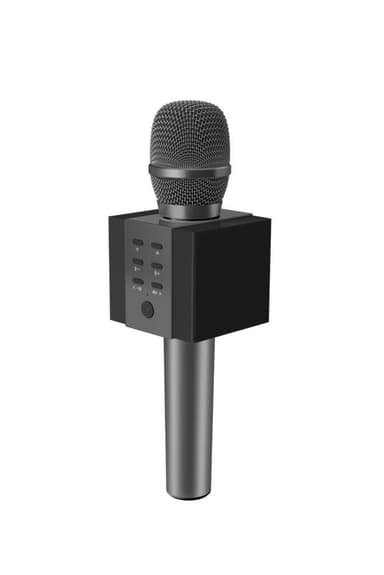 Karaoke mikrofon med Bluetooth højttaler 5W Grafit sort