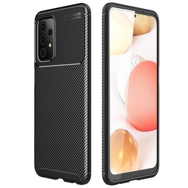 Carbon silikone cover Samsung Galaxy A52 5G  - sort
