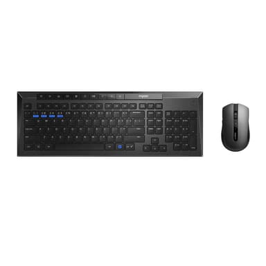 RAPOO Keyboard/Mus Nordisk Layout 8200M Multi-Mode Trådløs Sort