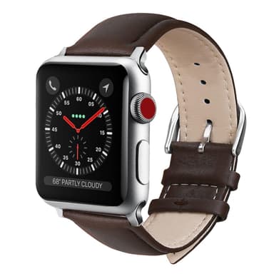 SKALO Læder Rem Apple Watch 38/40/41mm - Brun