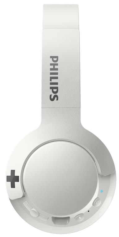 Philips Bass+ trådløse on-ear hovedtelefoner - hvid