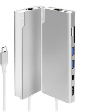 Alogic Ultra Plus USB-C dockingstation (sølv)