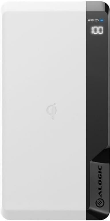 ALOGIC 10.000mAh trådløs powerbank (hvid)