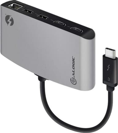 Alogic Thunderbolt 3 Dual HDMI dock (grå)