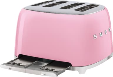 Smeg brødrister i 50er-stil TSF03PKEU (lyserød)